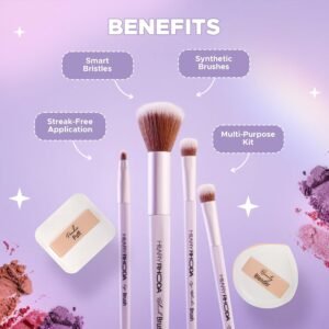 Hilary Rhoda Play n Blend Brush Set | Makeup Brushes For Foundation, Cream, Liquid & Powder Formulation