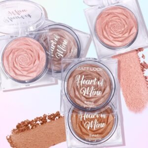 MATT LOOK Highlighter|Natural Luminous Glow|Blend Seamlessly|Ultra Pearlized Pigments|Suitable for all Skin Types|Use it as an eye Shadow Too|Fashion Color that Looks Miraculously Chic- Rosy Dew