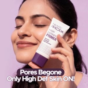 Hilary Rhoda High Definition Primer | Blurs Pores, Mattifies & Absorbs Excess Oil | Silicon-Based Primer | Blurs Fine Lines | Lightweight & Non-Sticky | Long-Lasting Formula - 37g