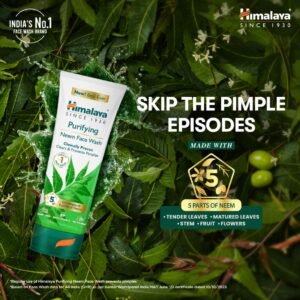 Himalaya Purifying Neem Face Wash, 150 ml | Soap Free | Paraben, Phthalates free | Best for Acne Prone Skin | Eliminates Pimples
