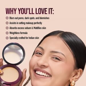 Hilary Rhoda Compact & Loose Powder | Natural | 2-in-1 Setting Powder for Oil Control & Matte Finish | Weightless | Blends Effortlessly | Long-Lasting | Hides Imperfections | for Indian Skintone | (Shade 02) 32g