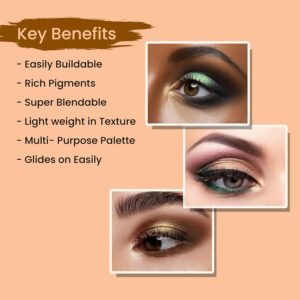 MATT LOOK 41 Colors Hd Pro Glam Palette|Multi-Purpose Use Palette|Bright Vibrant Colors|Water Proof Formula|One Stroke Application|Eye Shadows & Highlighters In One Palette- Multicolor 01(41.6G)