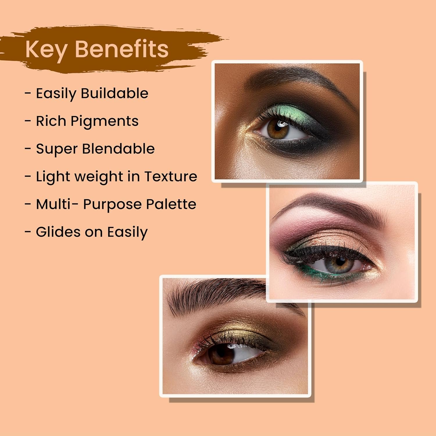 MATT LOOK 41 Colors Hd Pro Glam Palette|Multi-Purpose Use Palette|Bright Vibrant Colors|Water Proof Formula|One Stroke Application|Eye Shadows & Highlighters In One Palette- Multicolor 01(41.6G) - Image 5