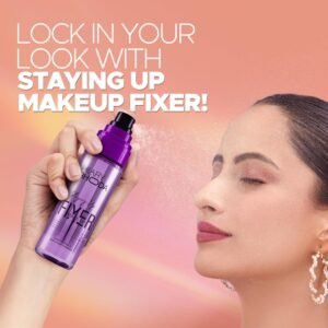 Hilary Rhoda Staying Up Makeup Fixer Spray | Long-Lasting Setting Spray with Niacinamide | Smudge-Proof, Waterproof & Hydrating Formula | Non-Sticky Finish | 105ml