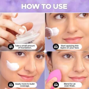 Hilary Rhoda Magic Jar Colour Changing Foundation Cream For All Skin Types | Buildable Coverage | Long Lasting & Weightless Formula | Crease-Free Foundation | Cruelty-Free | Satin Finish | 30G