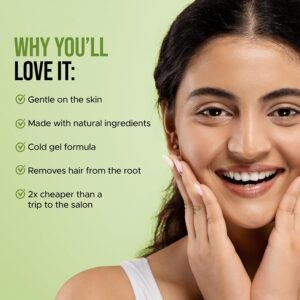 Hilary Rhoda Women One Go Facial Wax Strips | Avocado Oil Extract | Ready-to-Use for Upper Lip, Chin & Cheeks | Hair Removal Strips with 2 Wipes | Painless, Quick & Gentle Waxing | 20 Strips