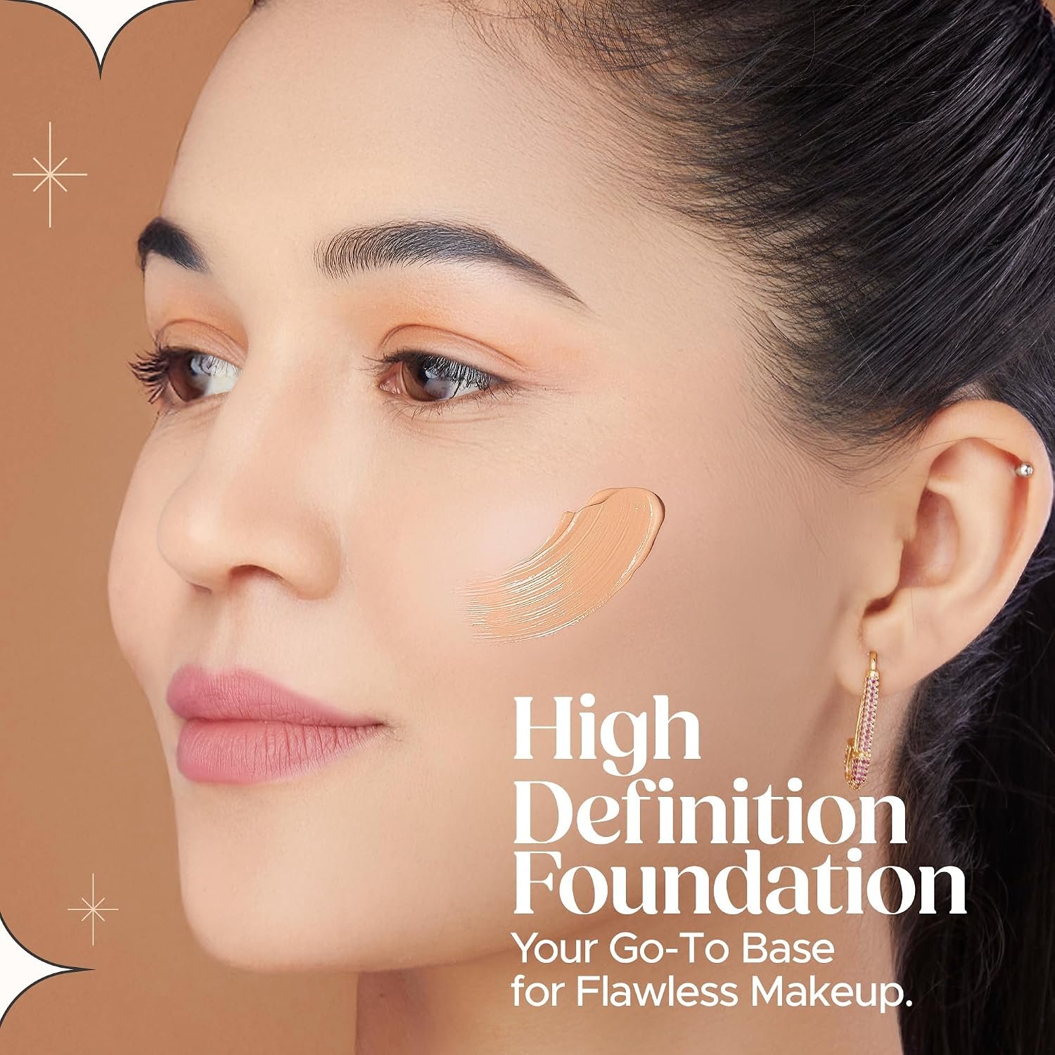 Hilary Rhoda High Definition Foundation for Women | Hides Pores & Blemishes | HD Foundation For All Skin Types | Blendable Formula | Natural & Matte Finish | High Coverage Liquid Foundation - 33ml (Natural Beige - Shade 03) - Image 3