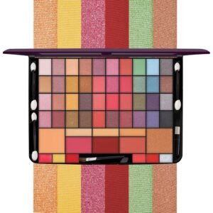 Hilary Rhoda Professional Makeup Kit | 40 Eyeshadows | Highlighter | Face Powder | 3 Contour & 3 Blushes | 6 Lip Glosses | Makeup Kit for Women | Highly Pigmented | 4 Brushes - 74g (Multicolor Shade-1)